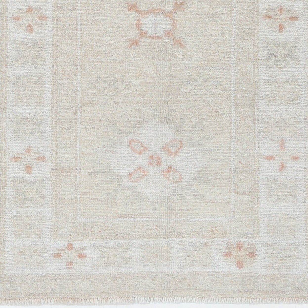 Tapis de couloir en laine beige, 0,80 x 2 m, noué à la main, pour couloir et cuisine photo buy