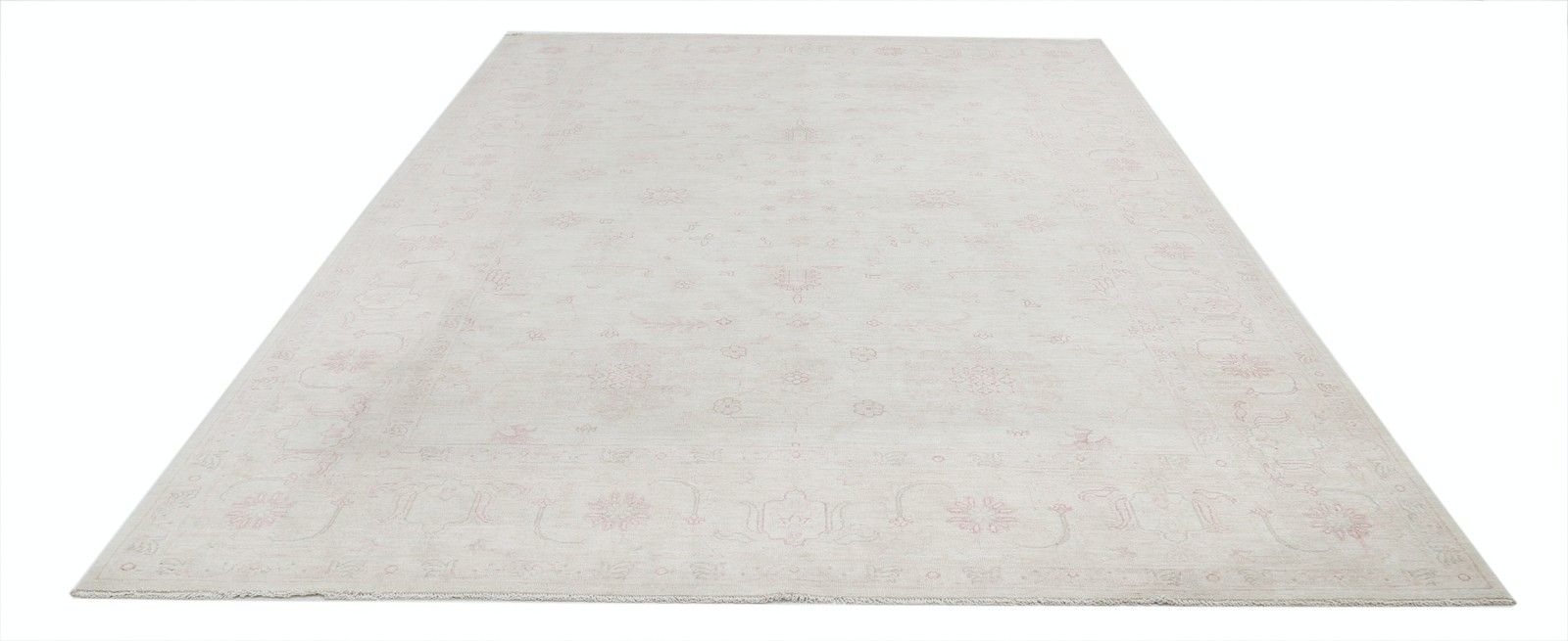 Tapis de sol en laine noué à la main, beige, grand format 8 x 11 pi. Tapis traditionnel à motifs floraux photo furniture