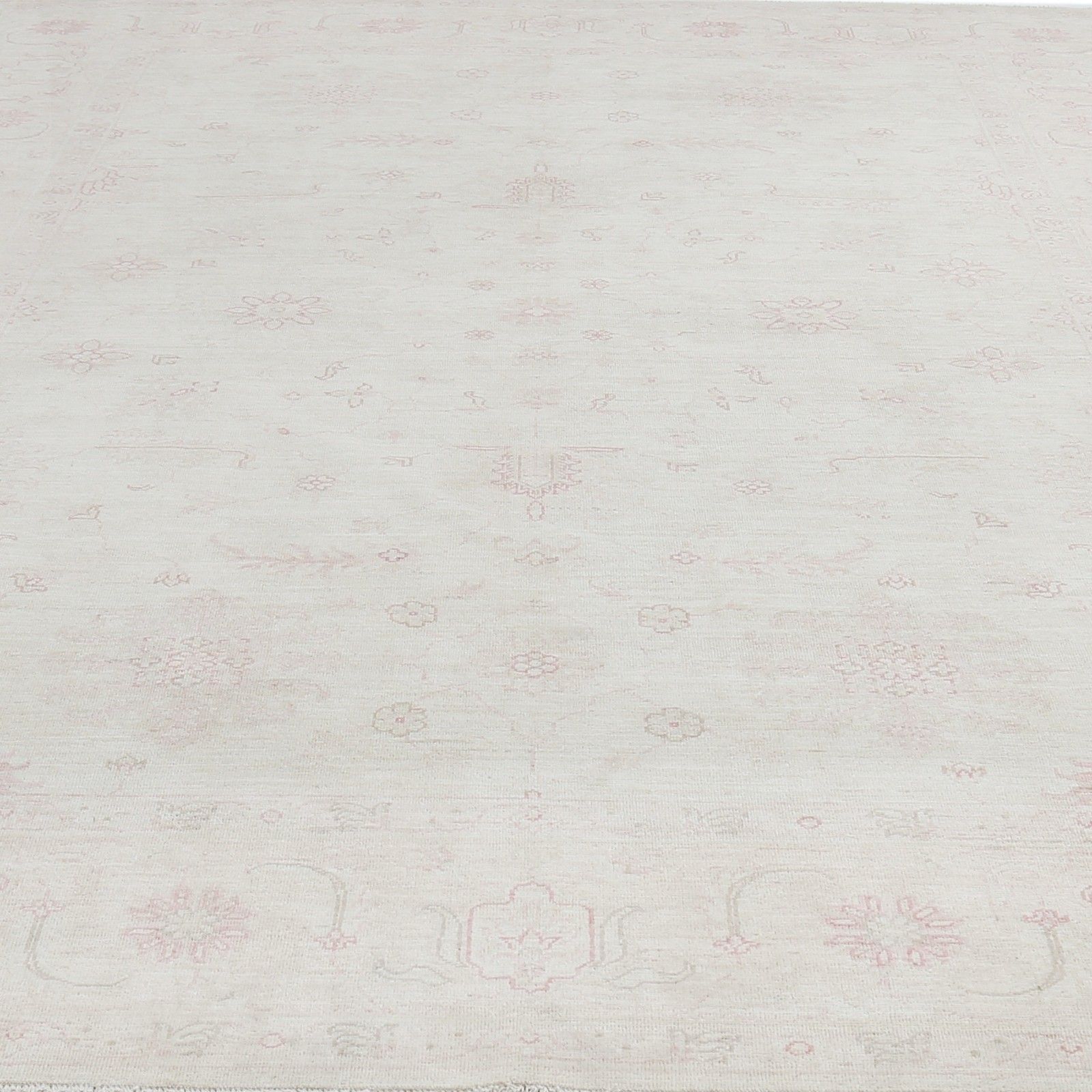 8x11 Ft Hand Knotted Beige Wool Large Area Rug. Traditional Floral Carpet photo vinterior