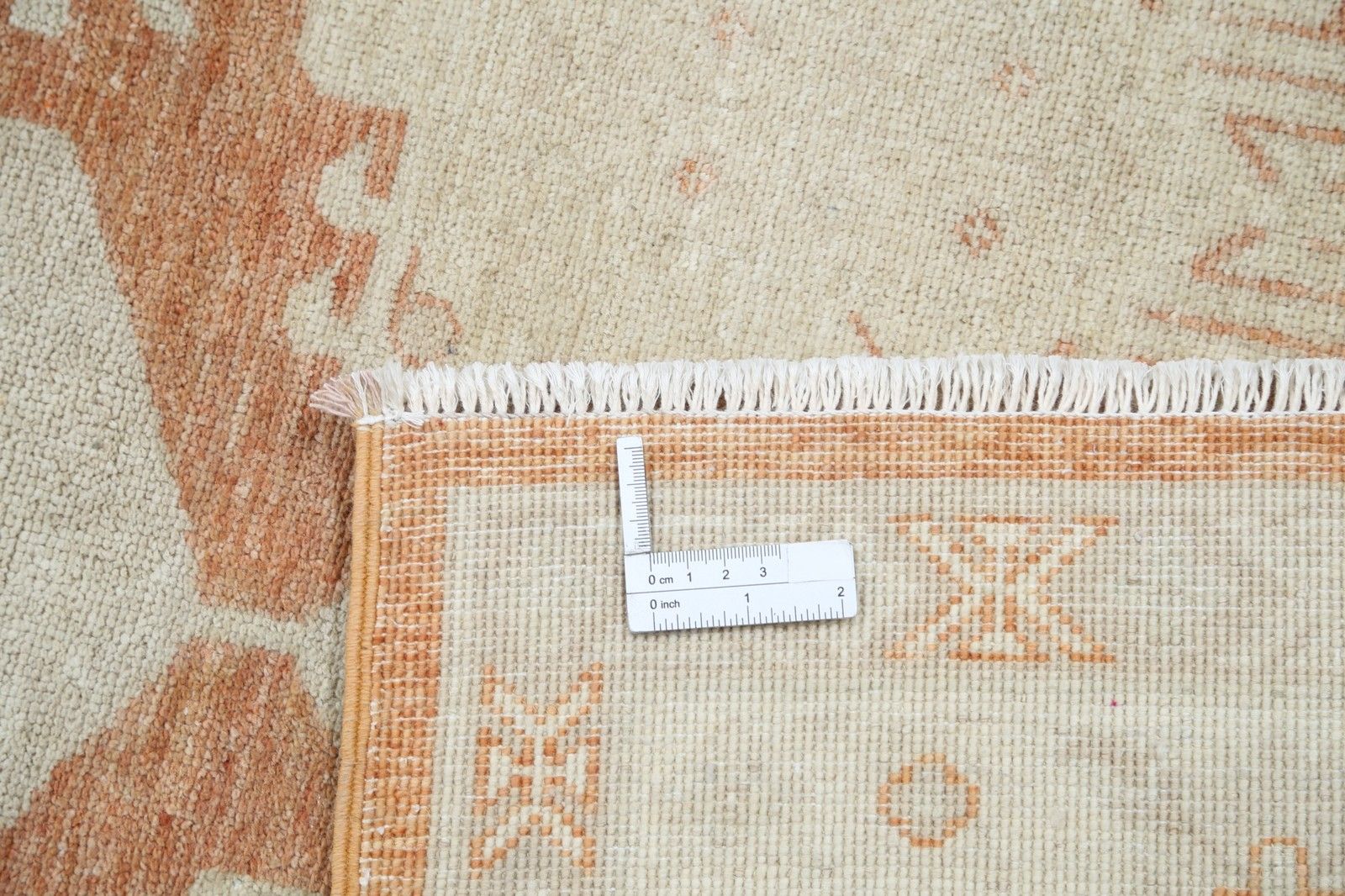 Tapis en laine noué à la main, beige et rouge, 94 x 153 cm - motifs tribaux turcs photo buy