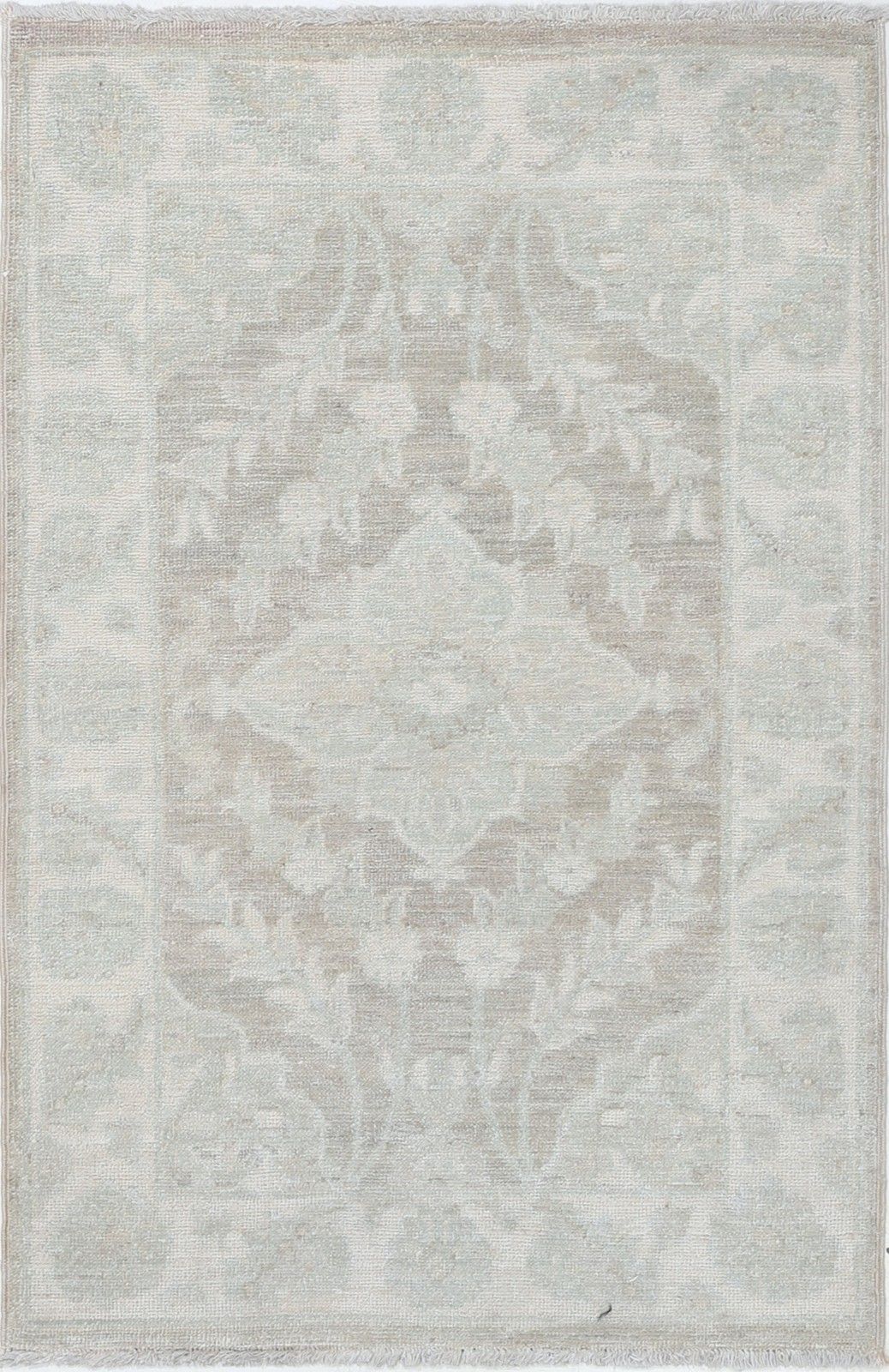 Tapis d'appoint traditionnel 2x3 pi en coloris doux, tapis turc en laine noué à la main