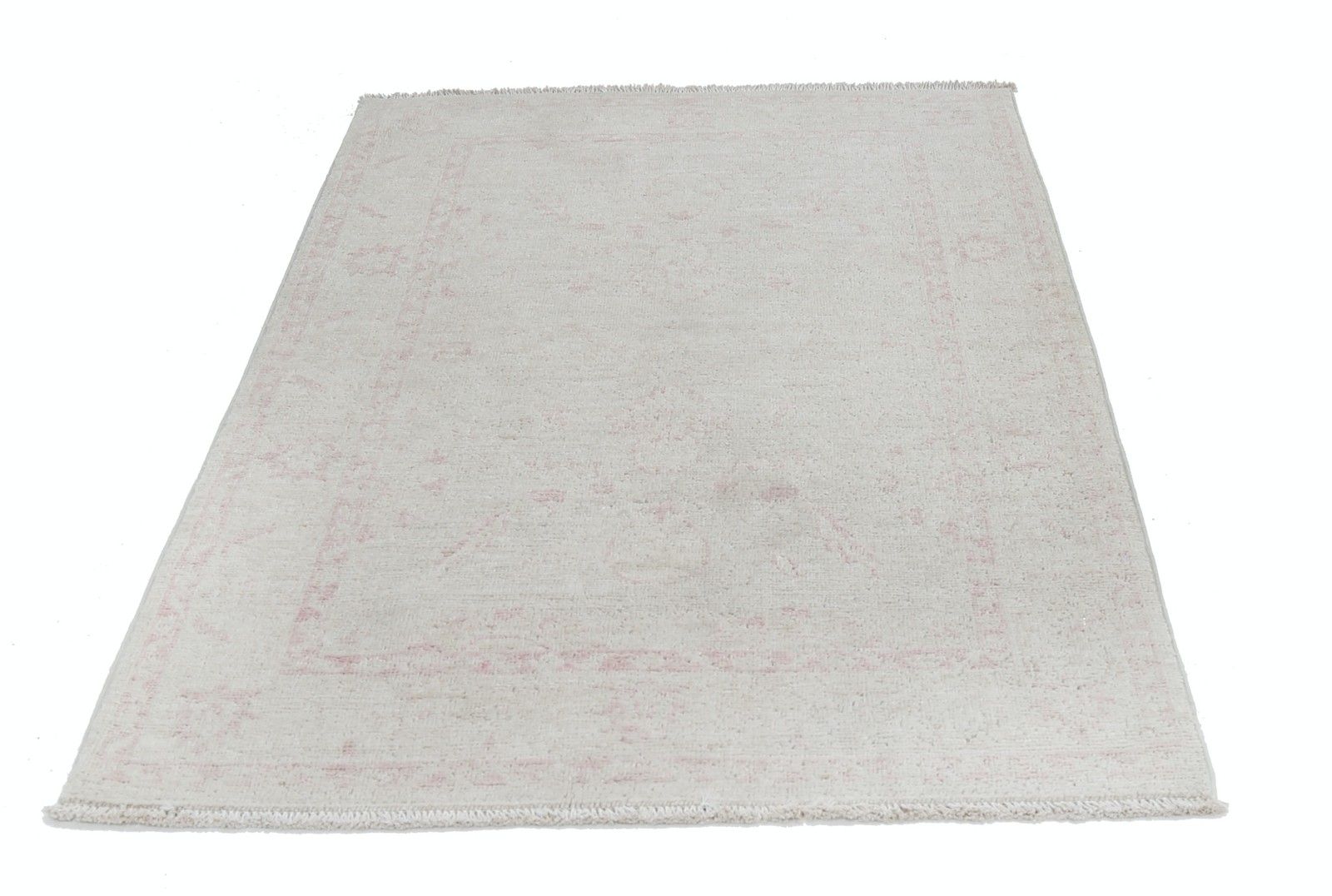 2,6x4 Ft Traditioneel Handgeknoopt Beige Wollen Accentkleed Voor Slaapkamer En Entree photo for sale