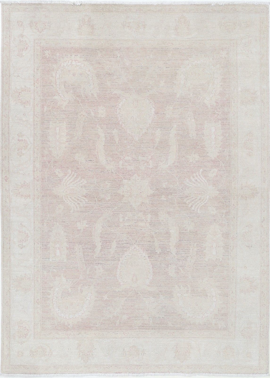 4,8 x 6,6 ft, 100% wol, handgeknoopt, zachtgetint Turks vloerkleed voor de woonkamer