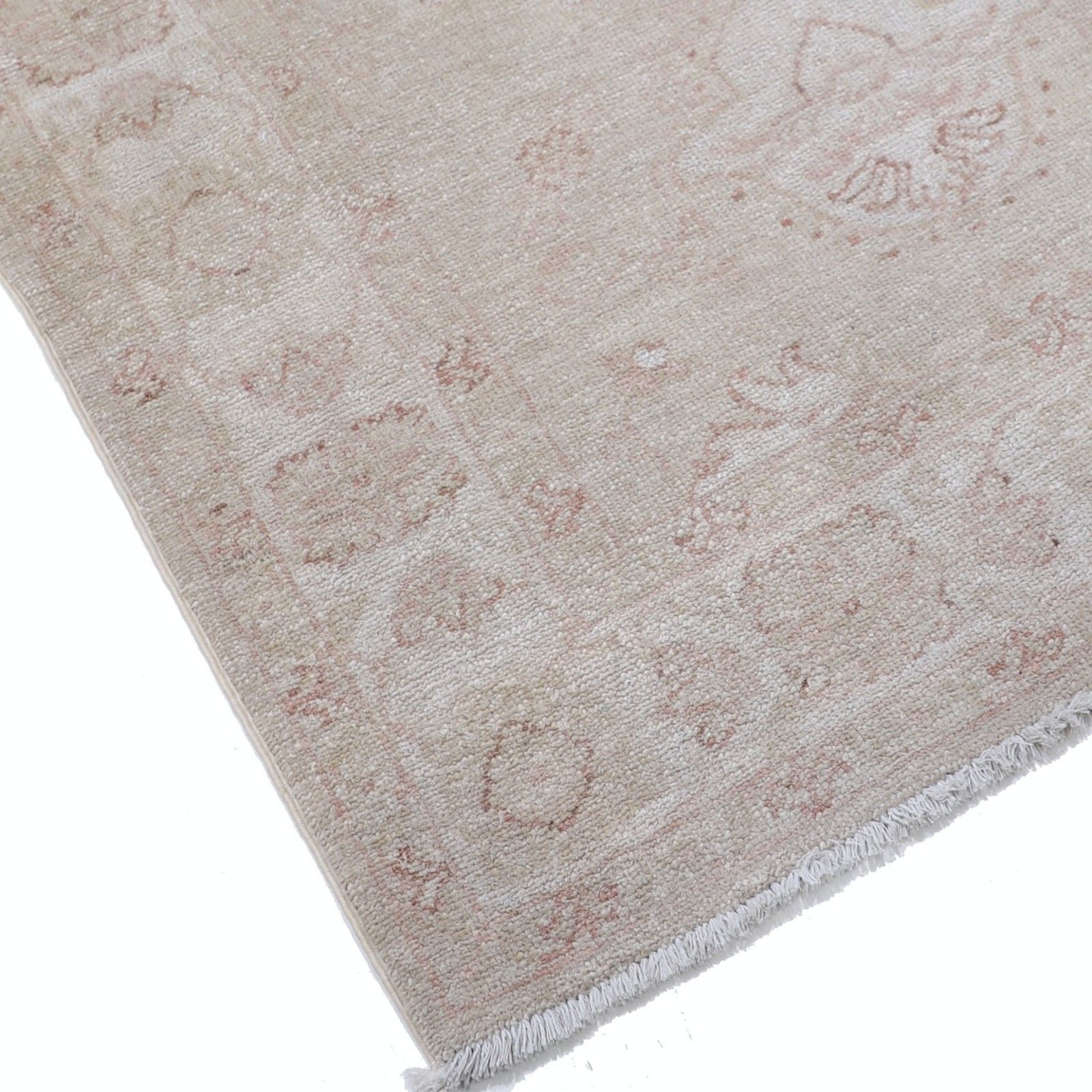3x4 Ft Handgeknoopt Beige Turks Vloerkleed Voor Entree En Keuken. 100% Wol photo vinterior