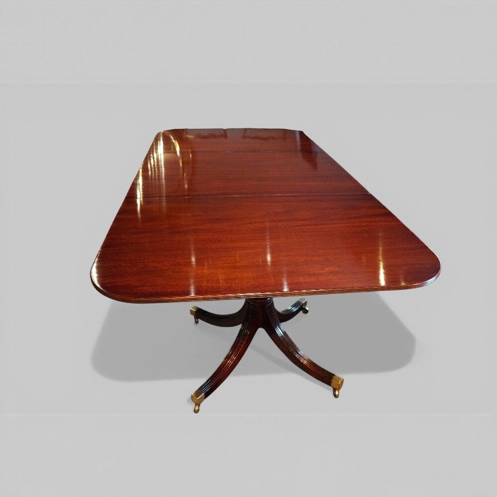 photo furniture George V Mahogany 3 Pillar Dining Table 384cms