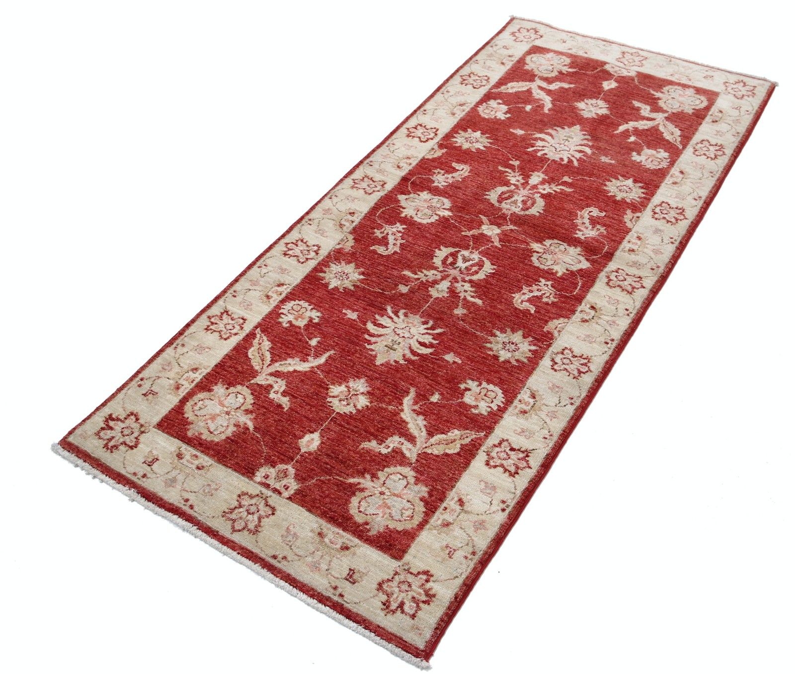 Tapis de couloir rouge 0,82 x 1,86 m pour cuisine et couloir, noué à la main photo for sale