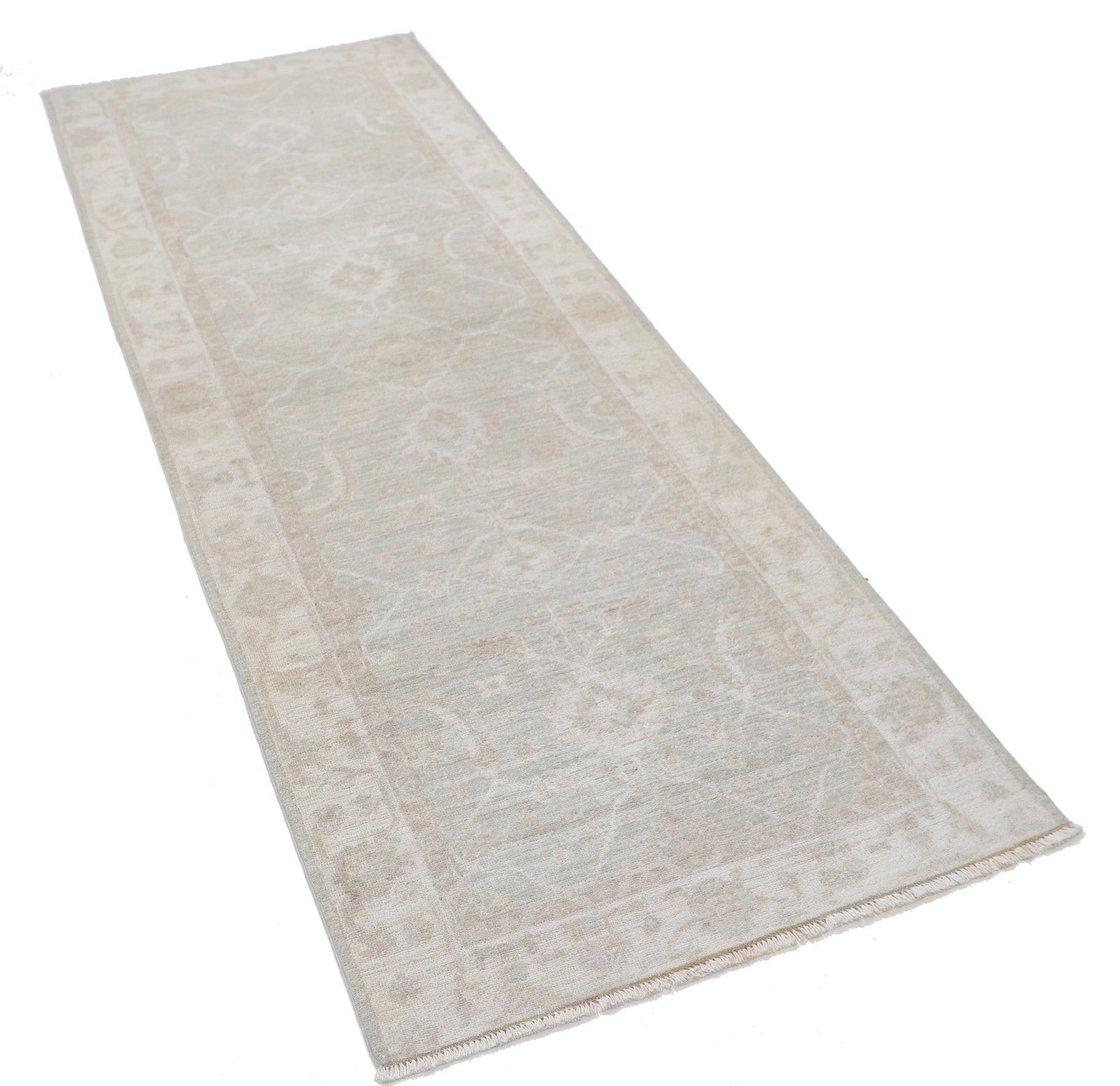 Tapis de couloir noué à la main 0,82 x 2,29 m pour cuisine et couloir. Tapis de couloir beige photo furniture