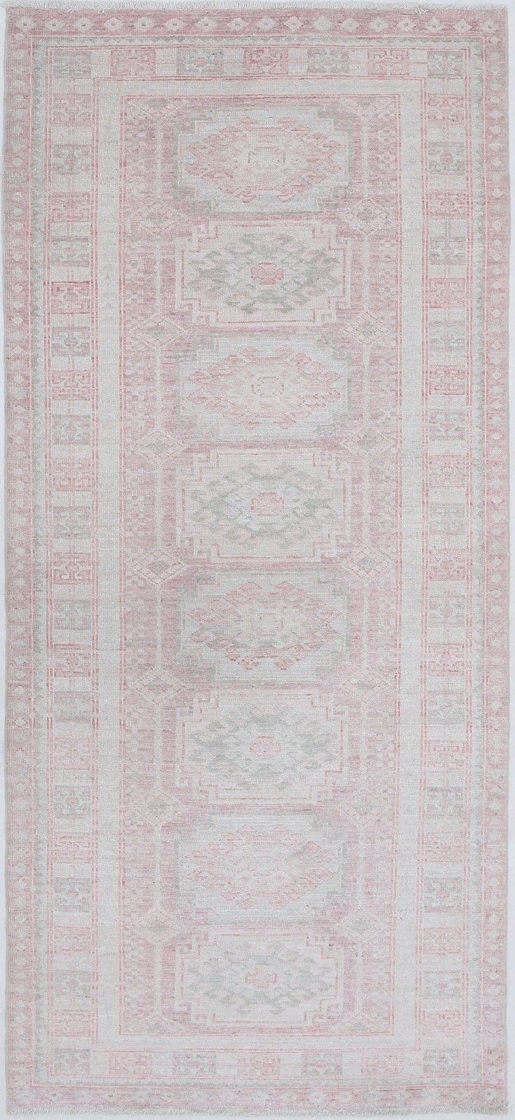 2.8x6.3 Ft Handmade Runner Rug For Kitchen. 100% Wool. Handknotted Hallway Rug