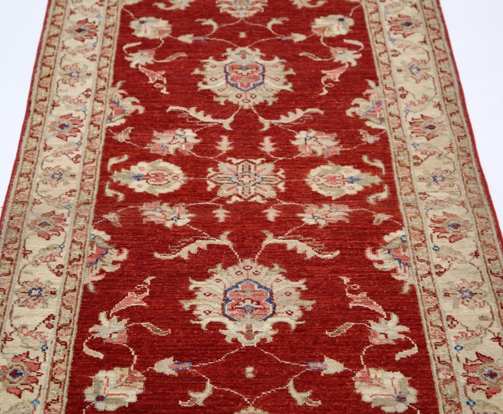 Tapis de couloir rouge 0,82 x 2,47 m. Tapis de cuisine. Tapis de couloir noué à la main photo 1064.0