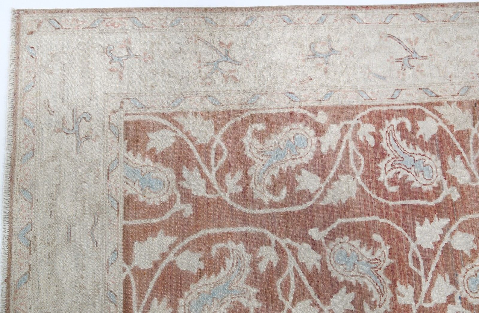 3x12 Ft Handmade Red, Beige Runner Rug. Floral Corridor Rug For Hallway, Kitchen photo vinterior