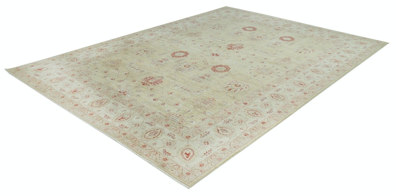 8.6x12 Ft Floral Pattern Hand Knotted Large Rug. 100% Wool Handmade Carpet photo for sale