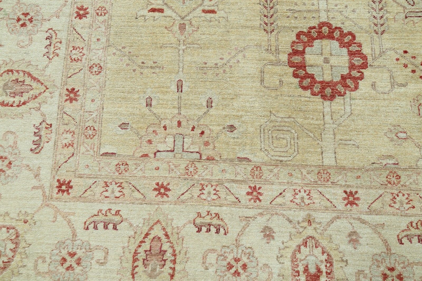 8.6x12 Ft Floral Pattern Hand Knotted Large Rug. 100% Wool Handmade Carpet photo vinterior