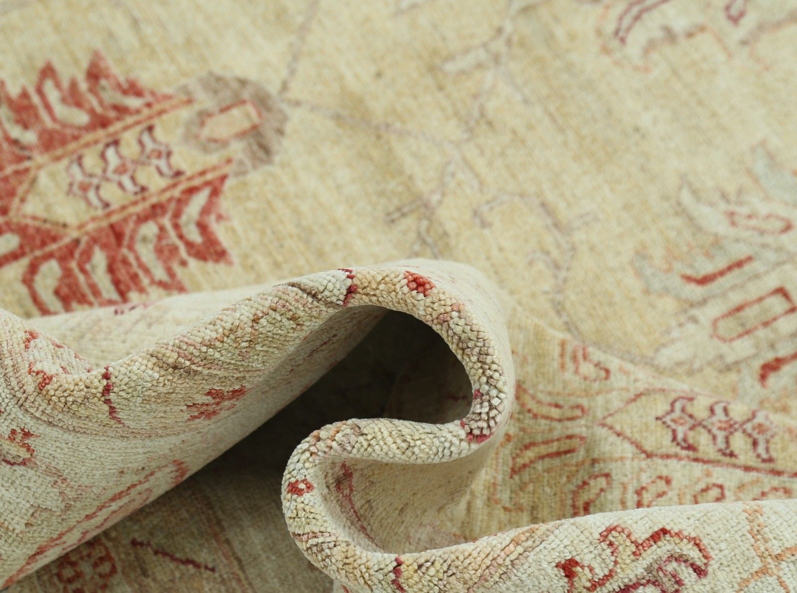 8.6x12 Ft Floral Pattern Hand Knotted Large Rug. 100% Wool Handmade Carpet photo buy