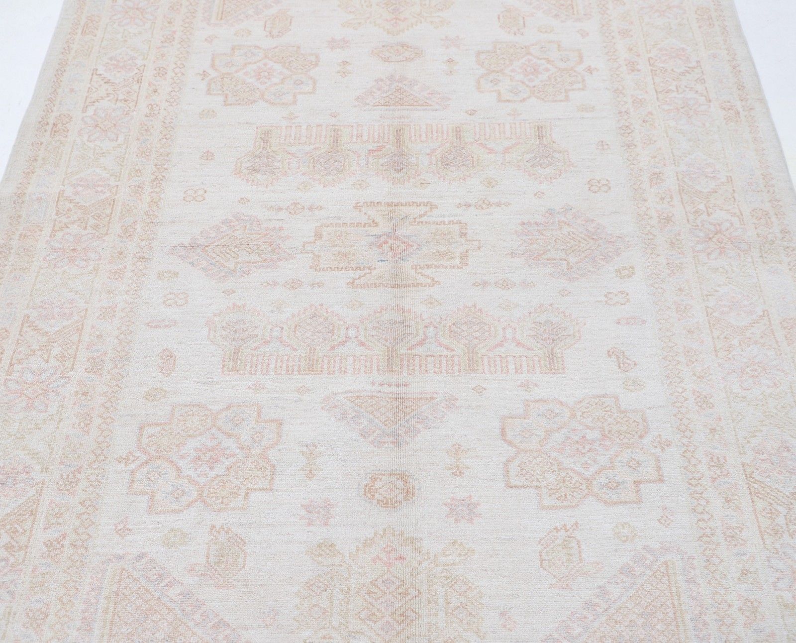 4,8 x 6,8 ft Handgeknoopt Turks Wollen Vloerkleed voor Woon- en Eetkamer photo for sale