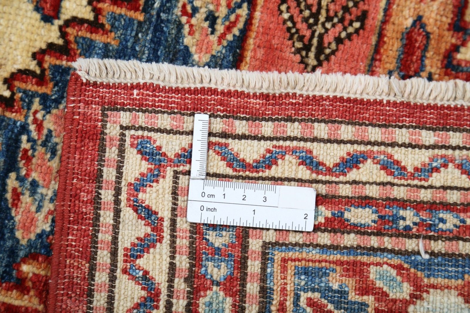 Tapis de style tribal noué à la main, rouge, 170 x 220 cm, pour la décoration intérieure. 100 % laine photo buy