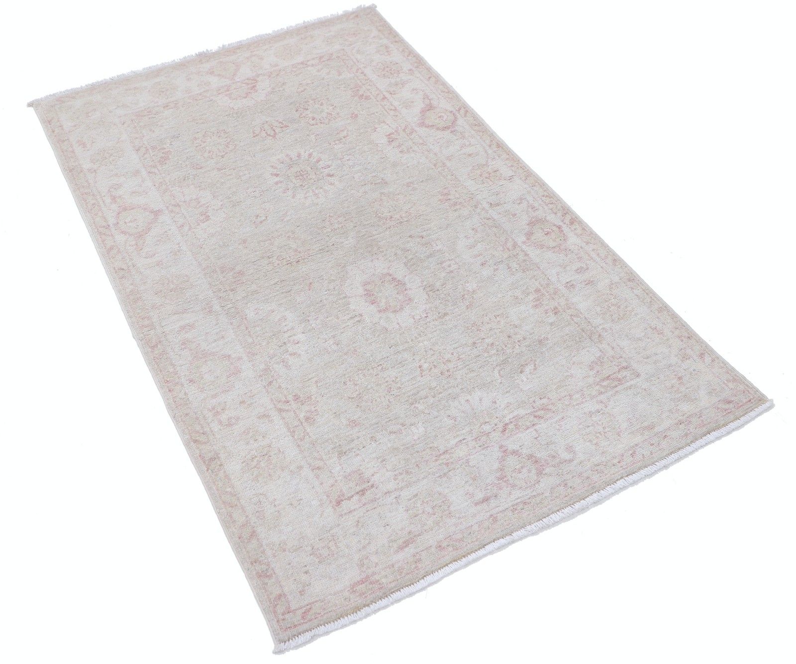 3x5 Ft Beige New Turkish Small Rug. Hand Knotted Accent Rug. 100% Wool photo furniture