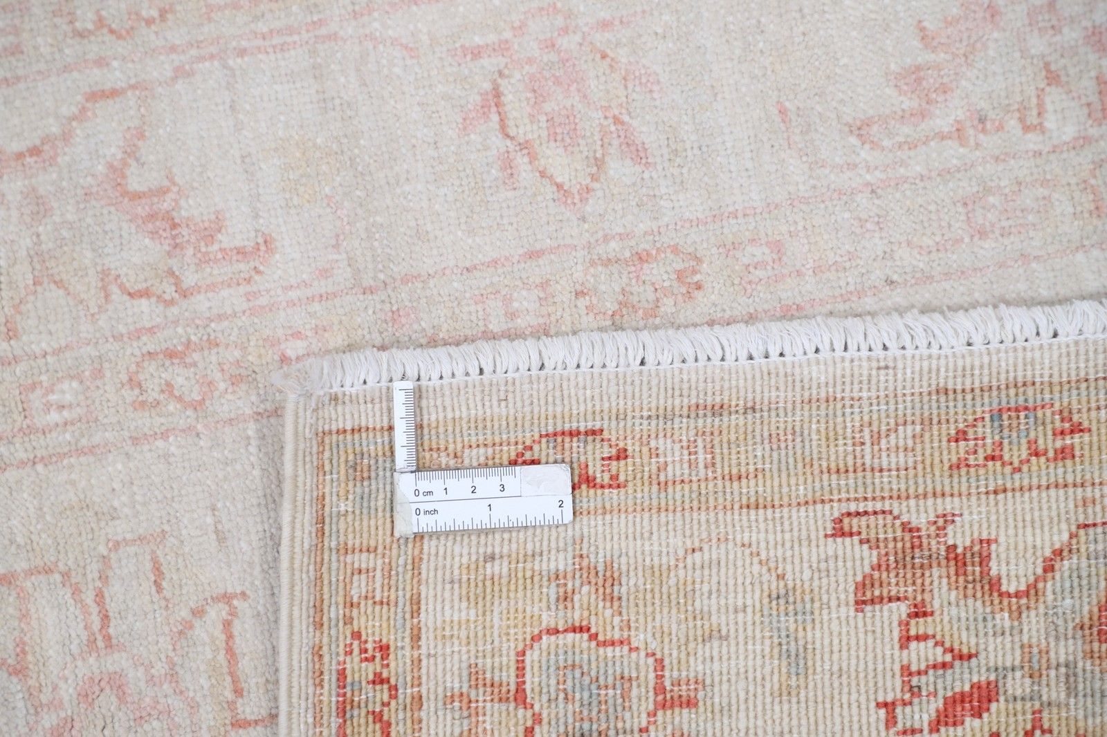 2.8x4.2 Ft Hand Knotted Beige Accent Rug With Red Floral Design. 100% Wool photo 576.0