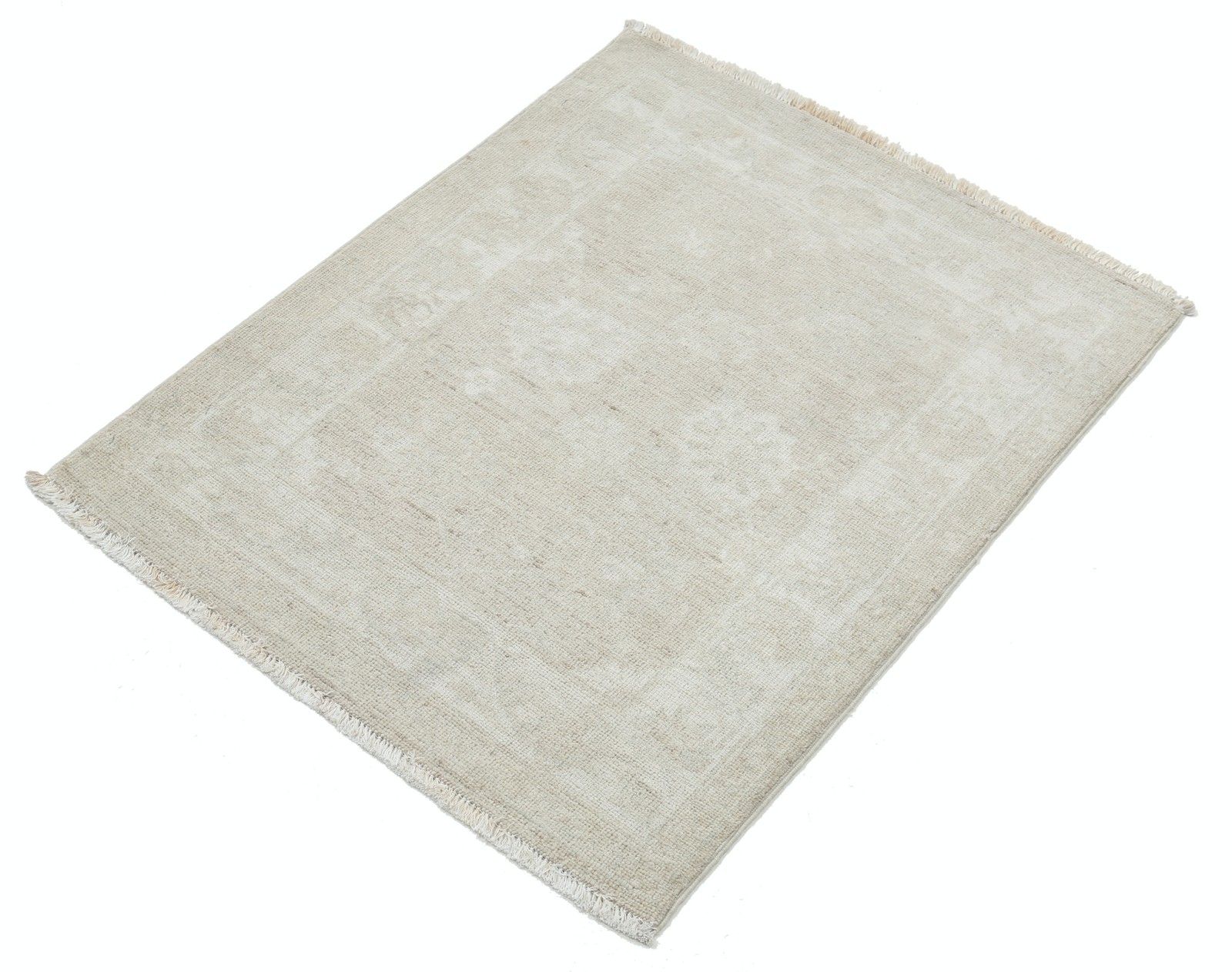 Tapis d'accent noué à la main, beige, 72 x 84 cm, pour entrée et cuisine. 100 % laine photo for sale