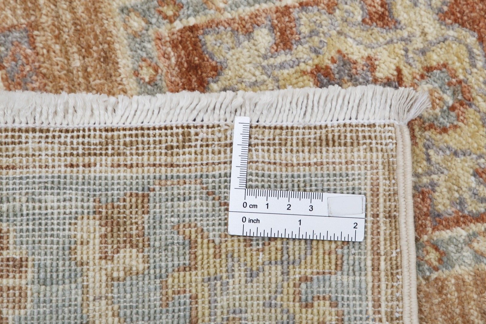 Tapis en laine turc noué à la main, rouge, beige, bleu clair et ivoire, 0,67 x 1 m photo buy