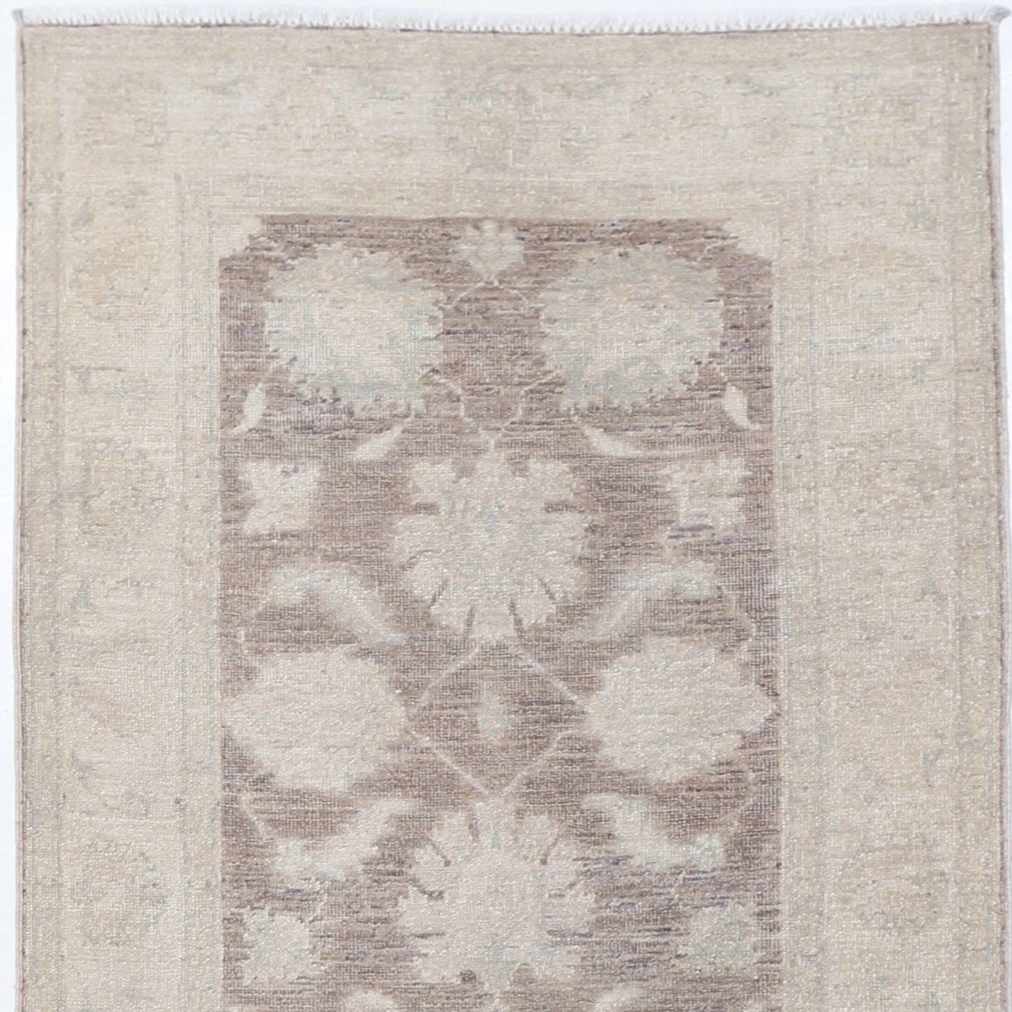 Handgeknoopt bloemmotief wollen loper 82 x 234 cm voor gang, keuken en hal photo vinterior