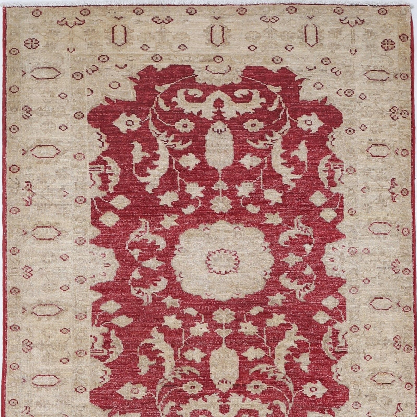 2.8x10 Ft Handknotted Hallway Runner Rug. Red Wool Rug For Kitchen And Entryway photo vinterior