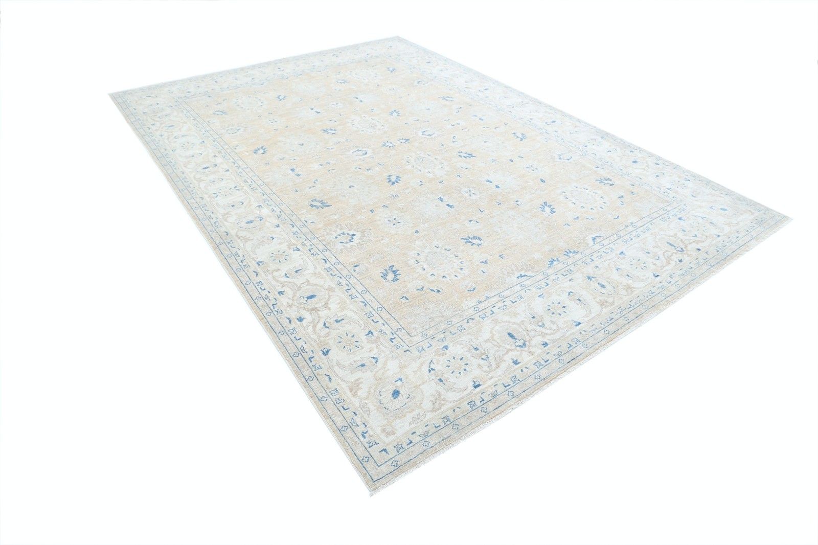 Handgeknoopt wollen vloerkleed, 237 x 338 cm, voor woonkamer - bloemmotief photo furniture