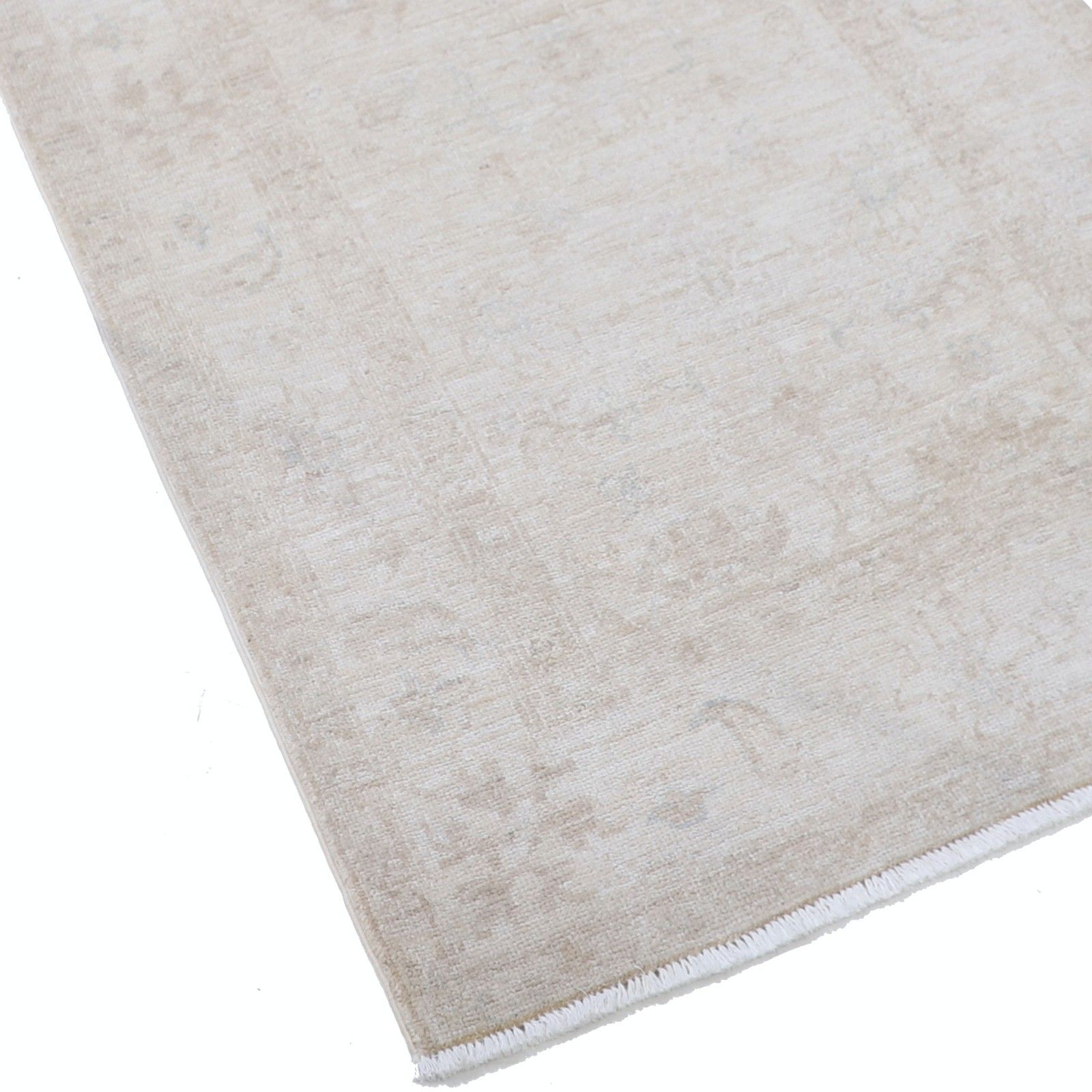 2,6 x 8,6 ft beige loper voor gang - handgeknoopt Turks wollen tapijt photo vinterior