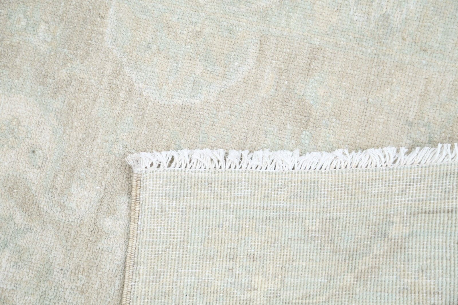 Tapis Oushak beige 2 x 2,8 pi. Petit tapis turc noué à la main. Laine pure photo 328.0