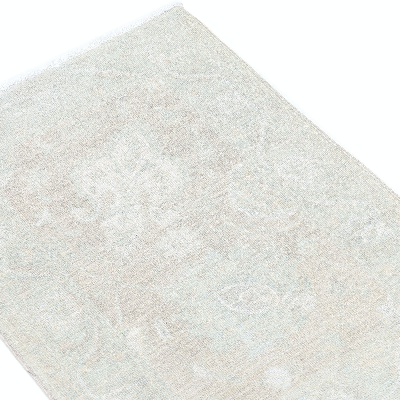 Tapis Oushak beige 2 x 2,8 pi. Petit tapis turc noué à la main. Laine pure photo buy