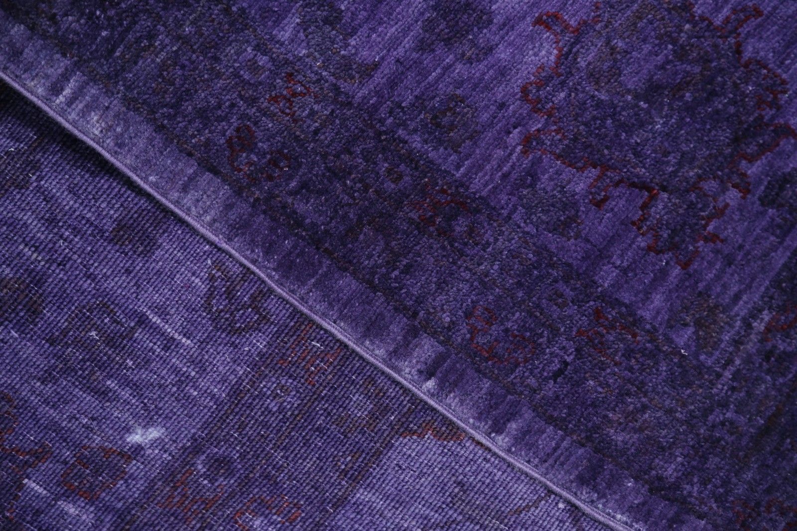 Handgeknoopt paars bloemen vloerkleed 244 x 305 cm voor de woonkamer. 100% wollen tapijt photo buy