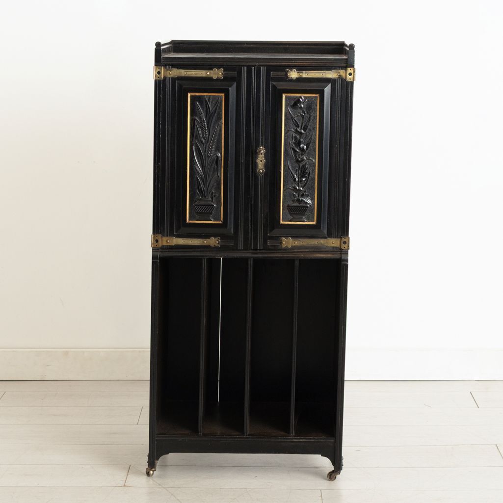 Aesthetic Movement Musician's Cabinet By Henry Ogden & Son, Manchester C.1880 photo furniture