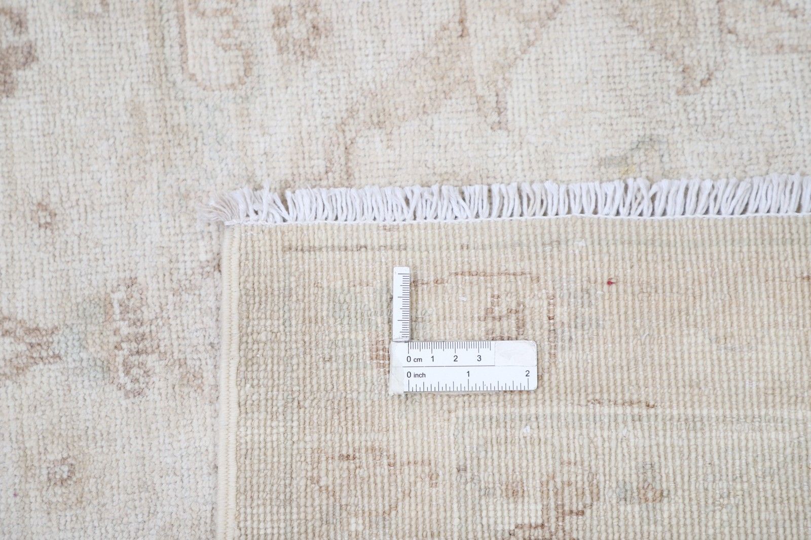 8,2 x 10,2 ft handgeknoopt wollen vloerkleed, minimalistisch. Traditioneel beige tapijt photo buy