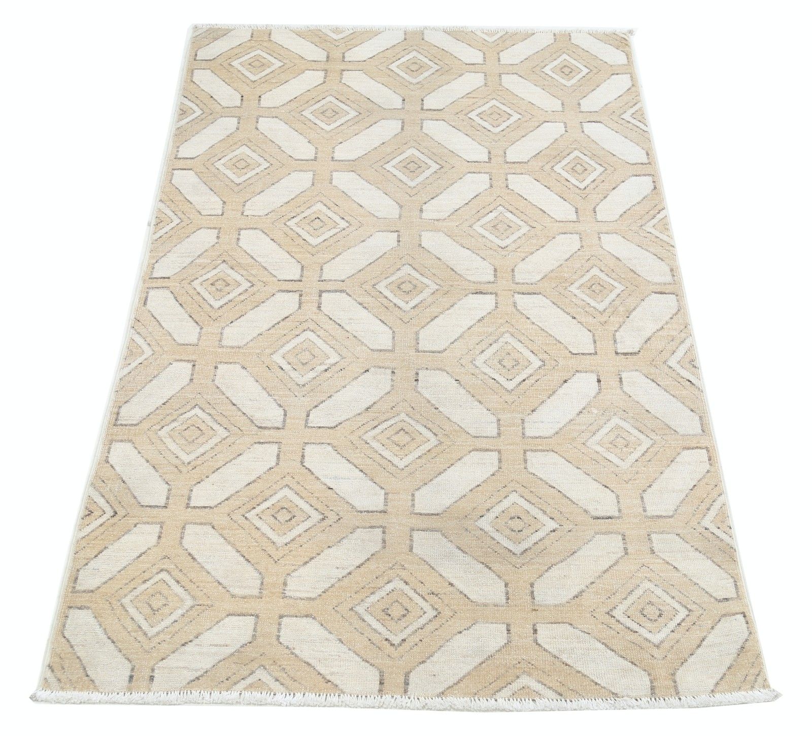 3x5 Ft Hand Knotted Turkish Accent Rug For Entryway And Kitchen. 100% Wool photo Textiles