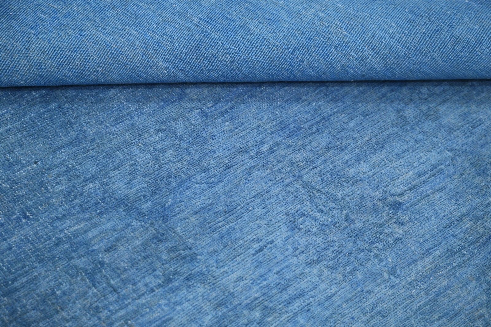 9x12.2 Ft Handknotted Turkish Wool Large Area Rug. Blue Living Room Carpet photo 6643.0