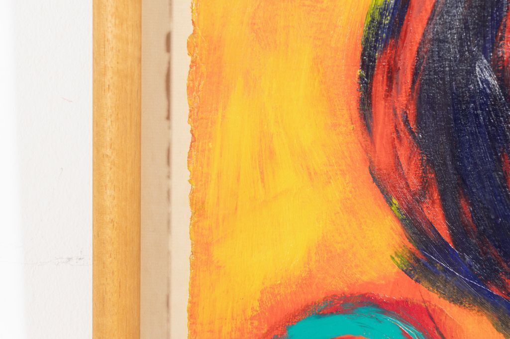 Abstract Oil On Paper Attributed To Jeff Hoare (1923 2019) photo Art