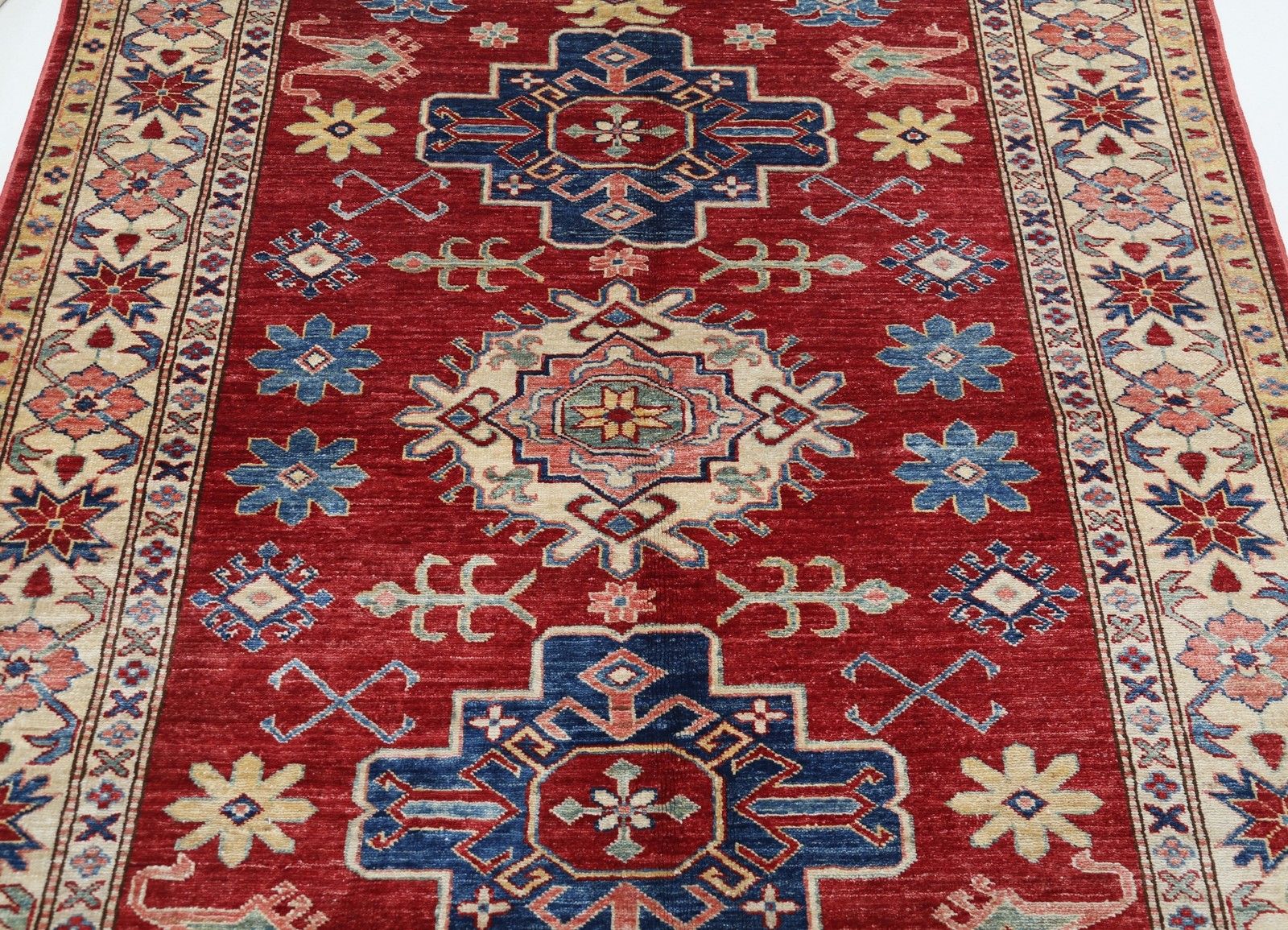 Tapis turc noué à la main 150 x 201 cm pour décoration intérieure, 100 % laine, salon photo for sale