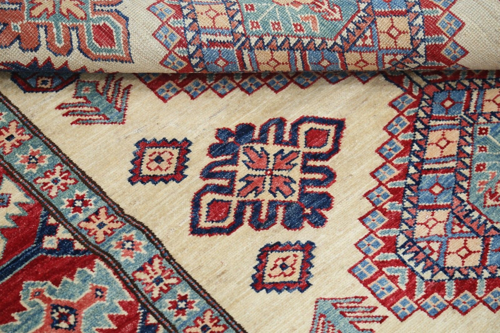 5x6.5 Ft Decorative Turkish Area Rug. Hand Knotted Geometric Rug For Living Room photo 1534.0