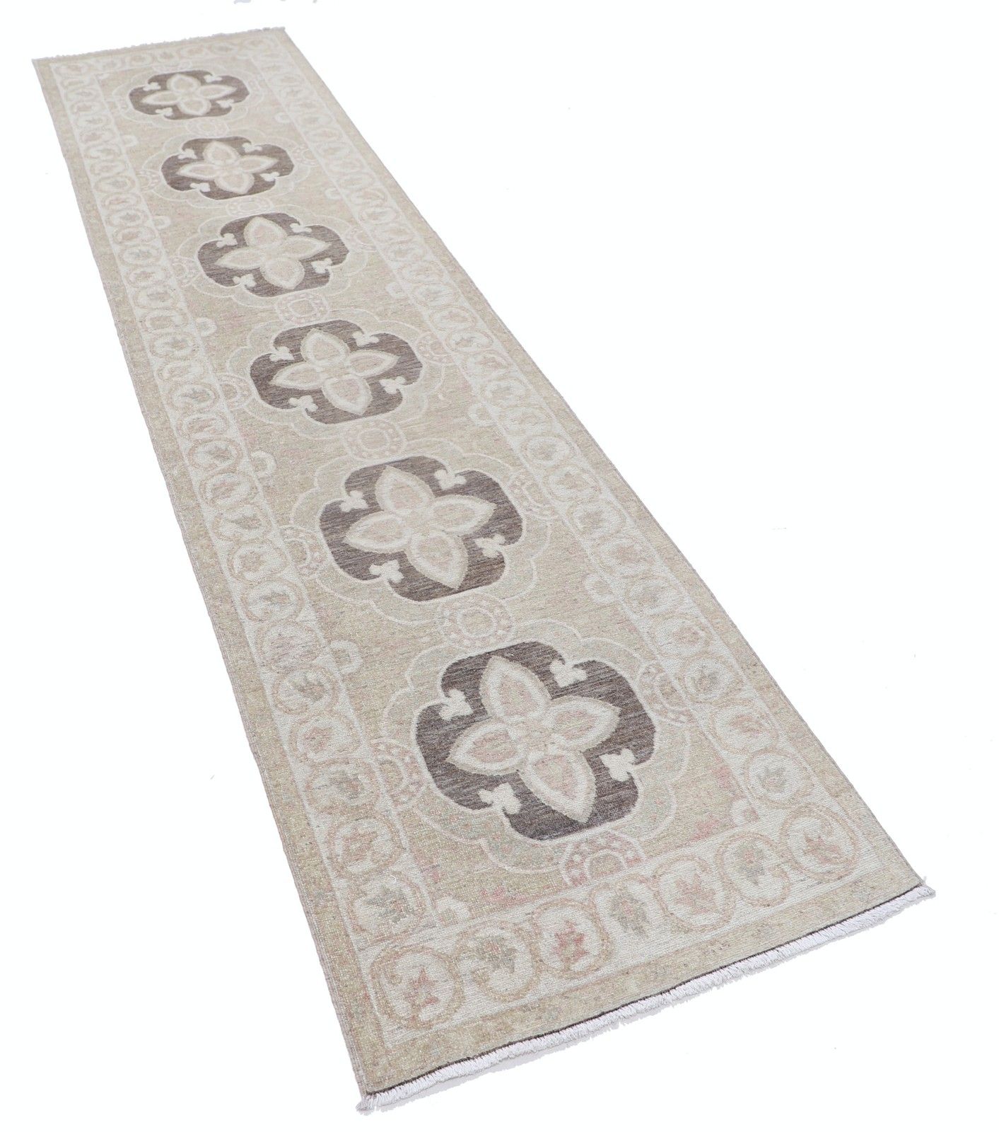 2.6x10.3 Ft New Hallway Runner Rug. Handknotted Kitchen Runner Rug. 100% Wool photo furniture
