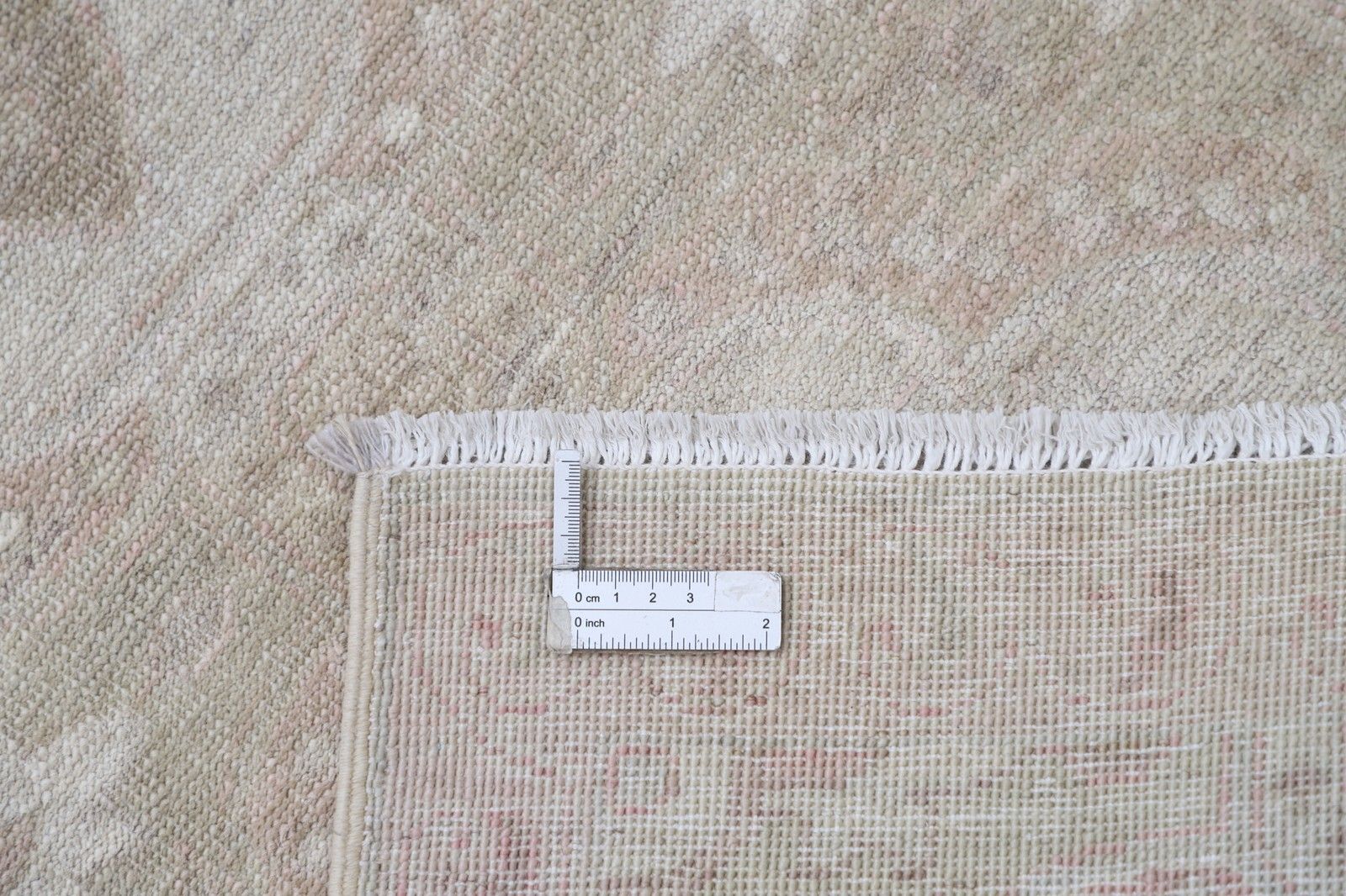 2x6,5 ft handgeknoopt loperkleed voor hal. Beige loper voor gang. Keukenkleed photo 615.0