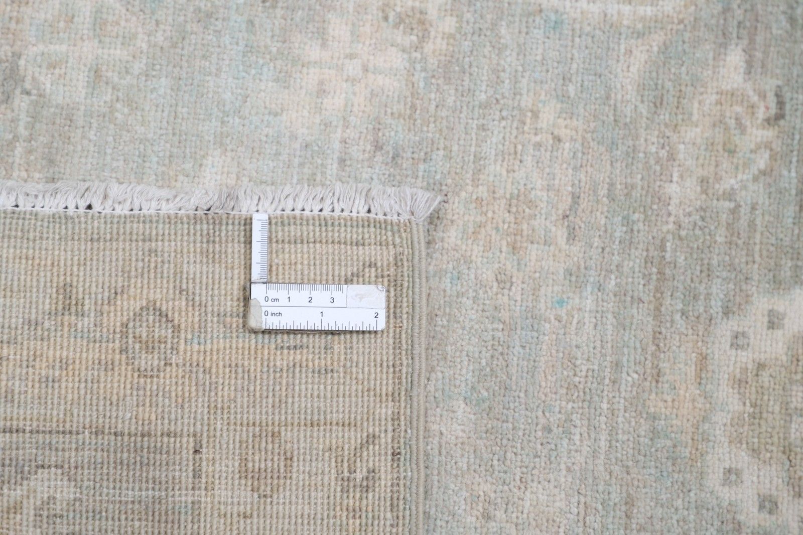 2.6x4.2 Ft Hand Knotted Beige, Light Blue Oushak Accent Rug With Floral Design photo 537.0