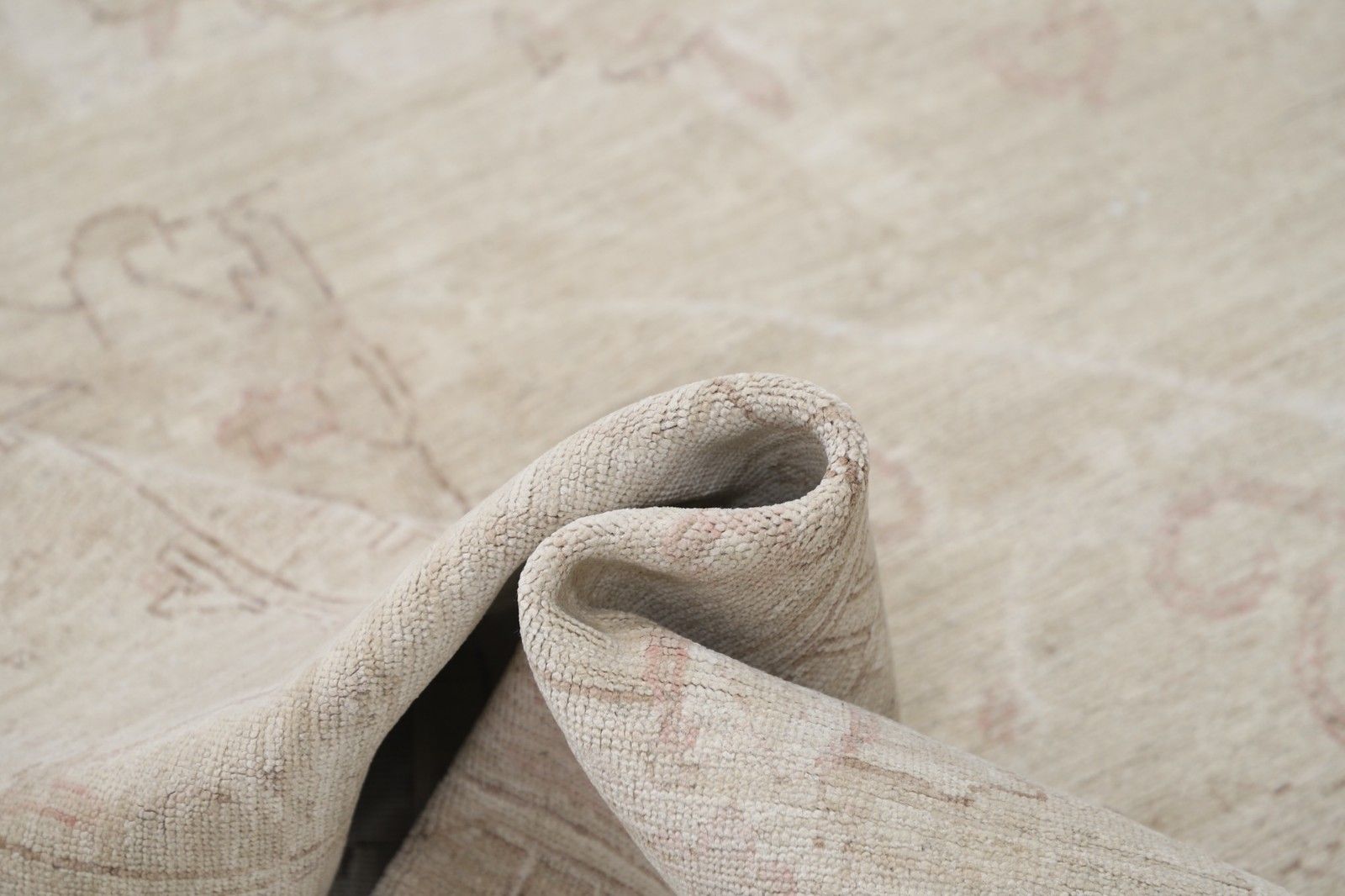 8x11 Ft Hand Knotted Beige Area Rug For Home Decor. 100% Wool Large Carpet photo 4298.0