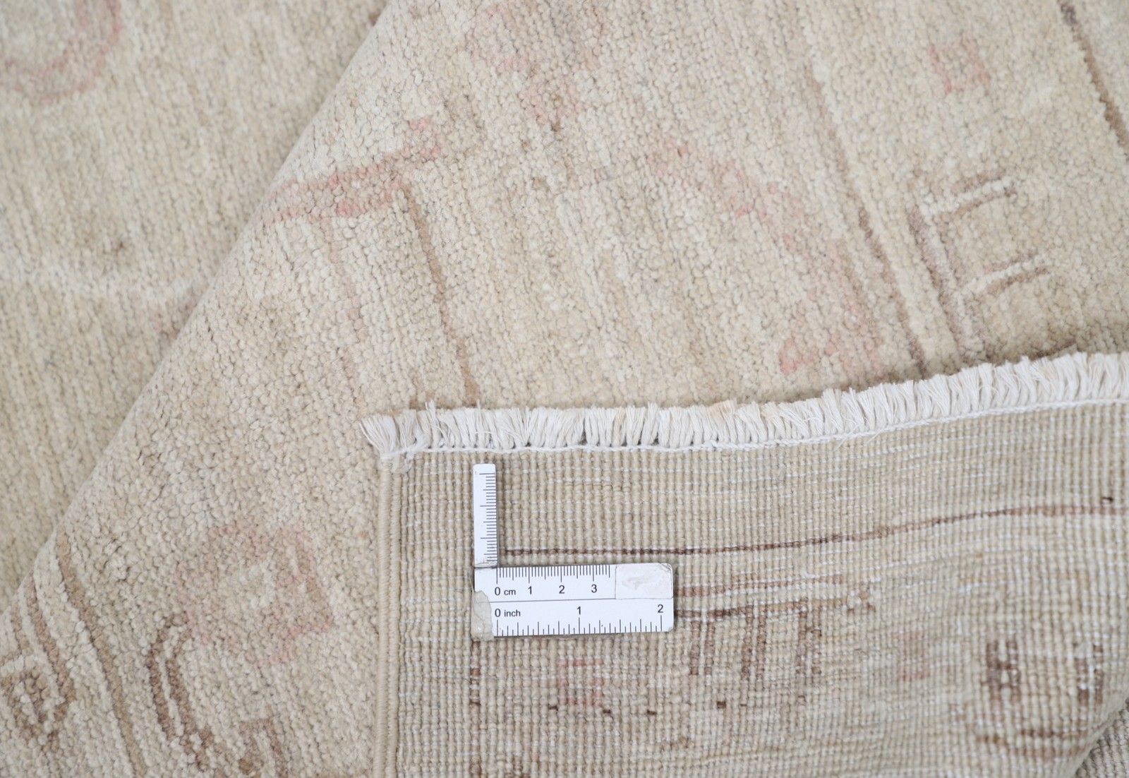 Tapis noué à la main beige, 100 % laine, 242 x 333 cm photo vinterior
