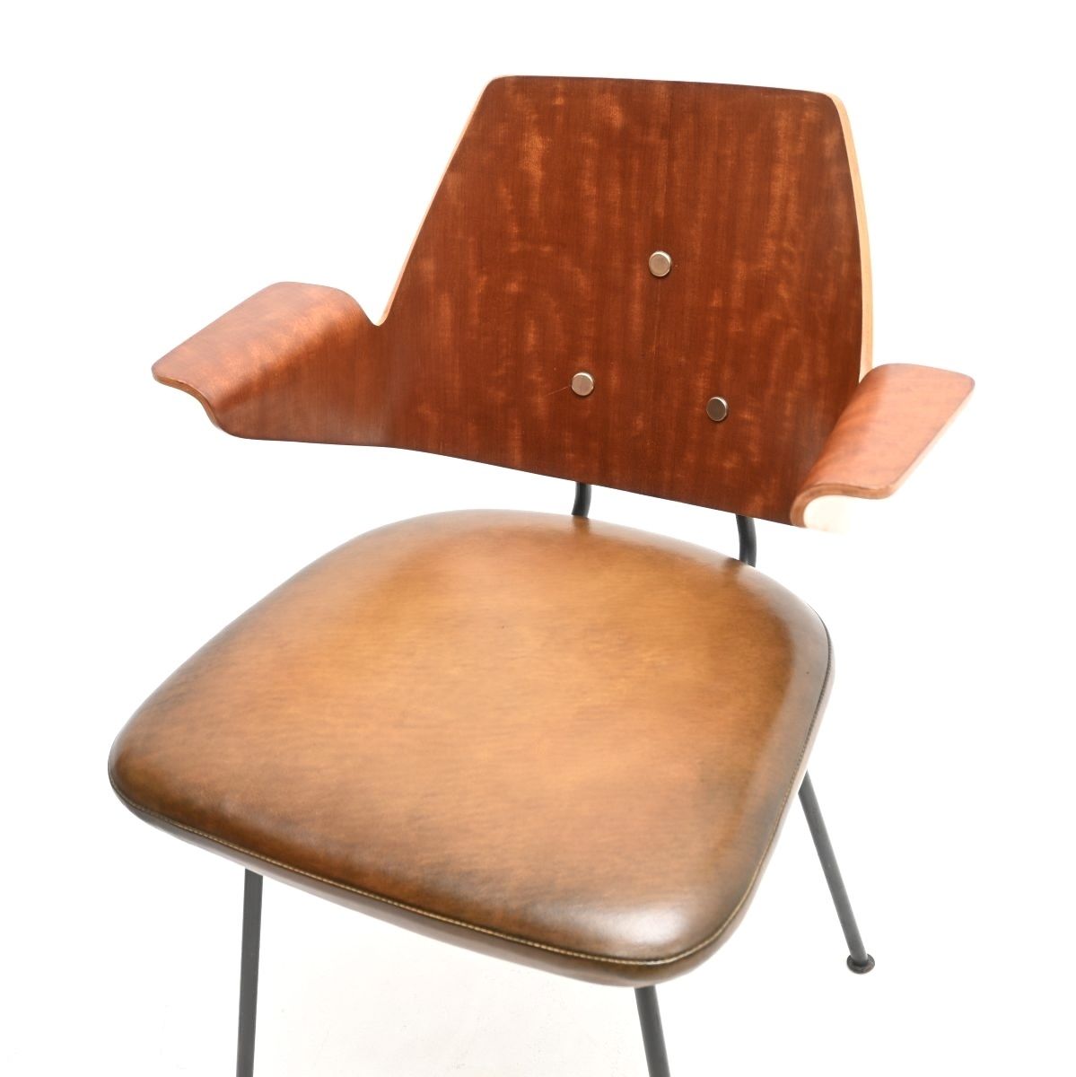 Pair Of Vintage Mahogany And Leather 661 Chairs By Robin Day For Hille photo 2535.0
