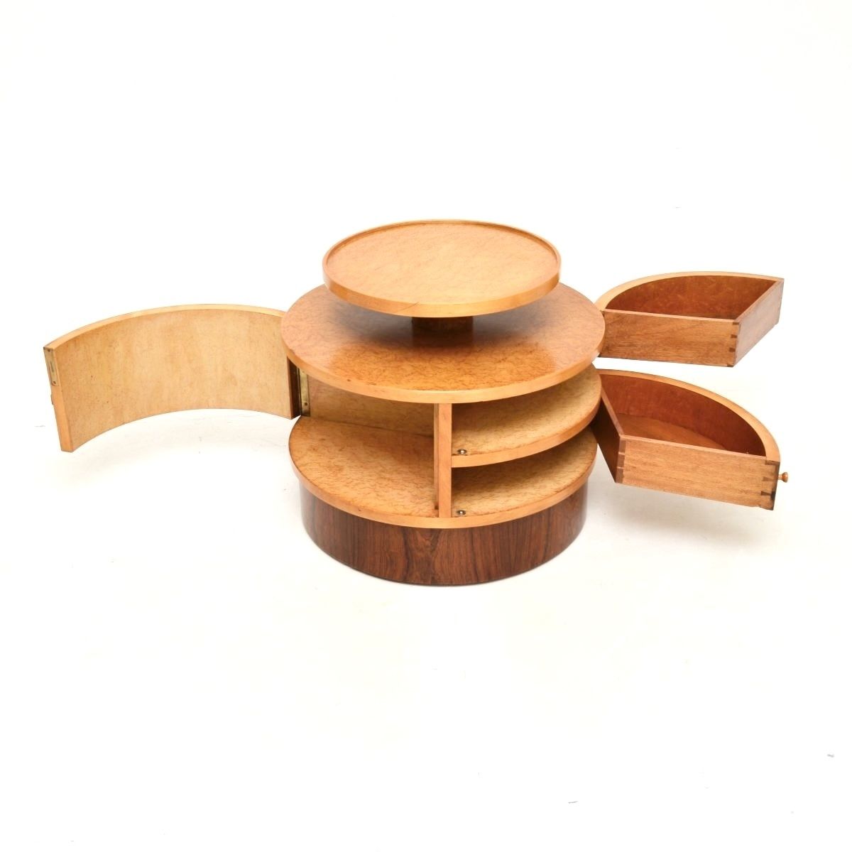 Art Deco Birds Eye Maple And Rosewood Occasional Table photo furniture