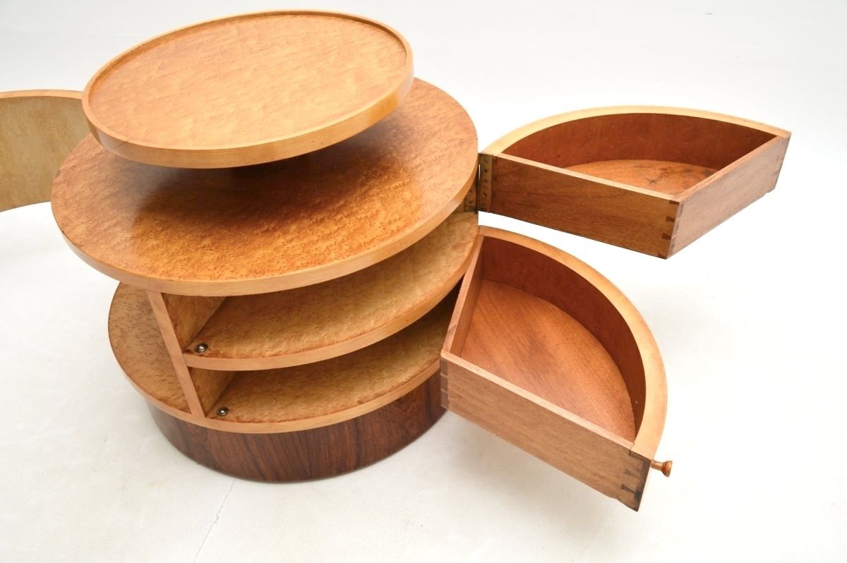 photo for sale Art Deco Birds Eye Maple And Rosewood Occasional Table