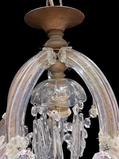 One Light Italian Marie Theresa Antique Chandelier photo furniture