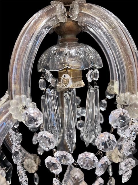 One Light Italian Marie Theresa Antique Chandelier photo for sale