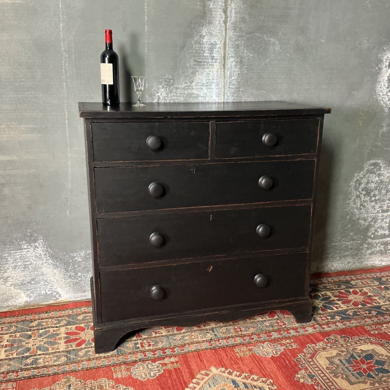 Victorian Painted Chest, 1800s photo vinterior