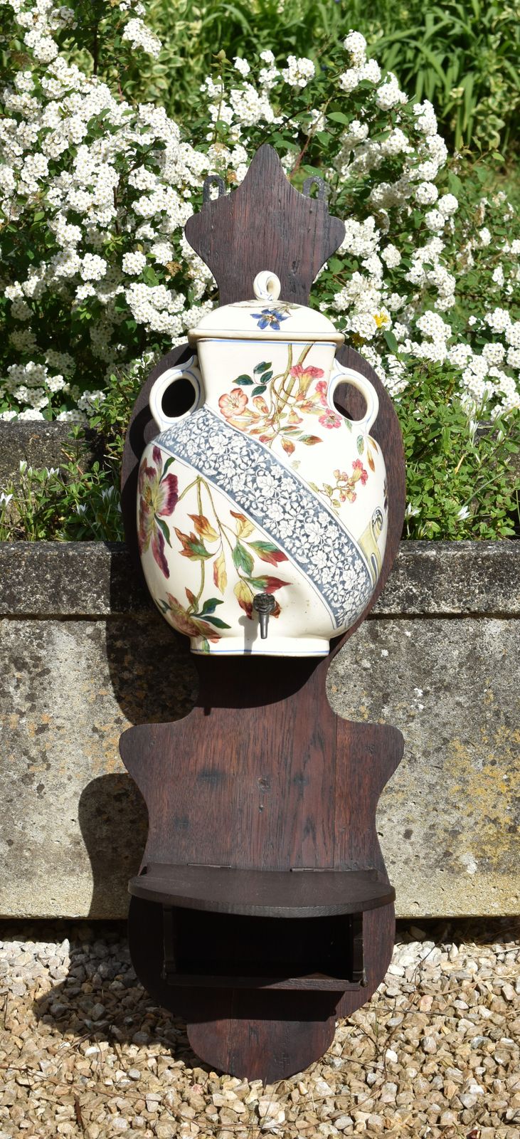 French Art Nouveau Ceramic Wall Fountain By Longchamp   Terre De Fer