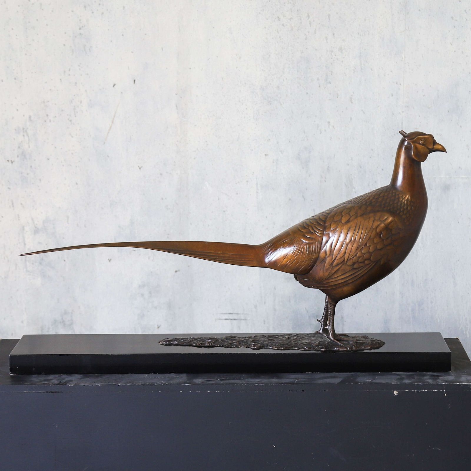 Bronze Pheasant Sculpture By David Norris Frss, Limited Edition 1/9, Lost‑Wax Cast photo furniture